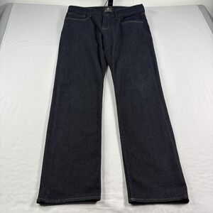 7 For All Mankind Jeans Mens 34x33 Blue Straight Leg Dark Wash Denim Stretch